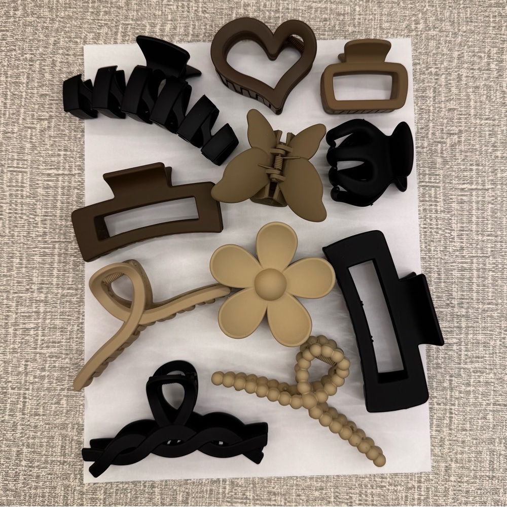 ✨Bundle 11 PCS | Assorted Hair Clips Neutral Claw Clips Hair Accessories✨ - Picture 15 of 15